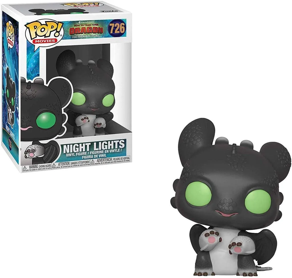 Figurine Vinyle Lumière de Nuit Funko Pop - Jouet de collection Dragons 3