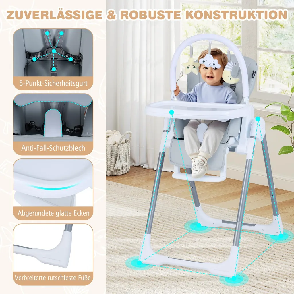 Chaise Haute Bébé Confortable : Finis les Repas Difficiles avec l'Arche - 7