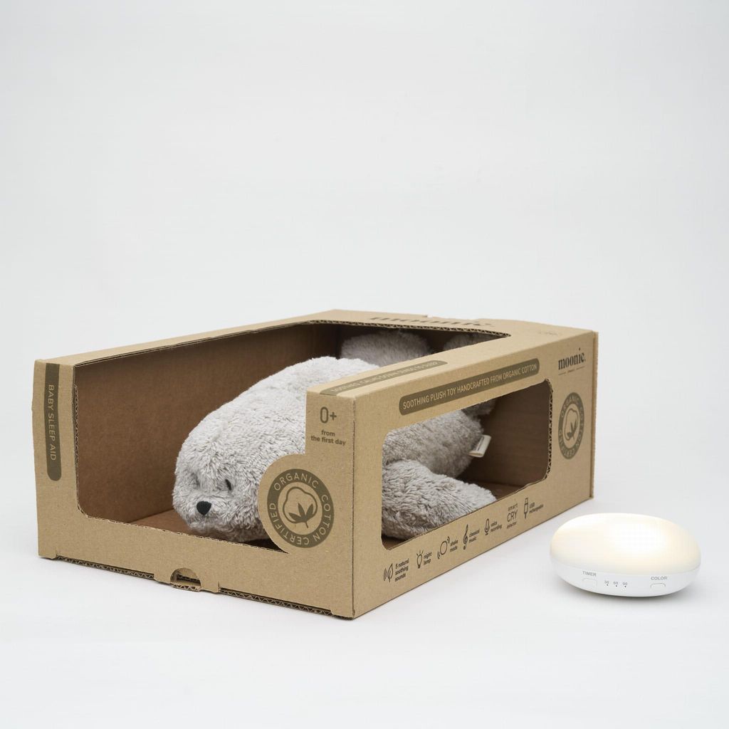 Moonie Seal Gray - Organic Humming Seal With A Lamp Produktbild 