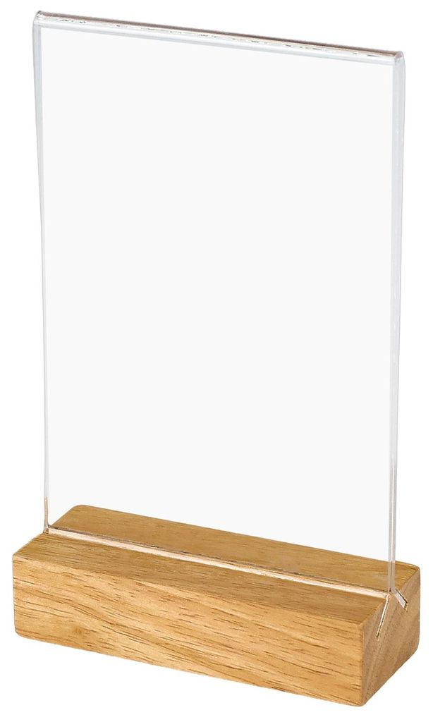HMF Acryl Tischaufsteller im DIN A6 Hochformat, Produktbild 