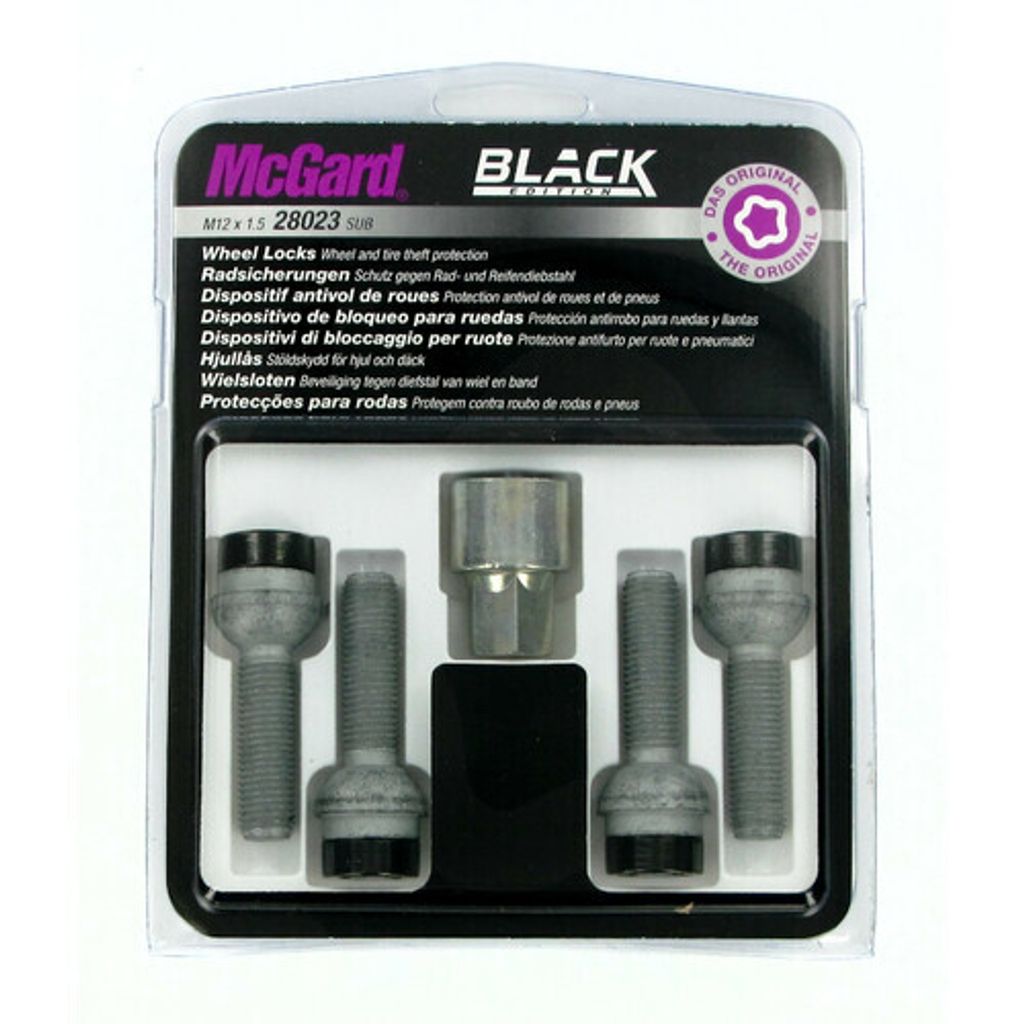 McGard Sphärische Diebstahlsicherungsschrauben Black Edition Kit 4 Stück