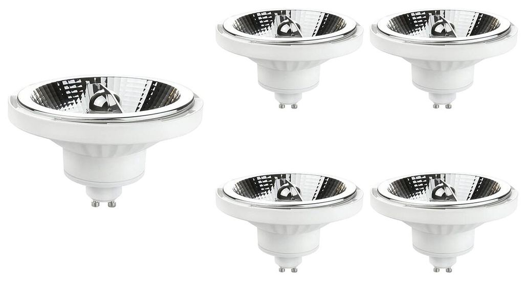 Spectrum LED AR111 Spotlampe GU10 - 12 W - 230 V - 1250 Lumen - 6000 K Kaltweiß - Ø 111 mm - Für Arbeitsbeleuchtung, Spiegelschrank oder Garage ...