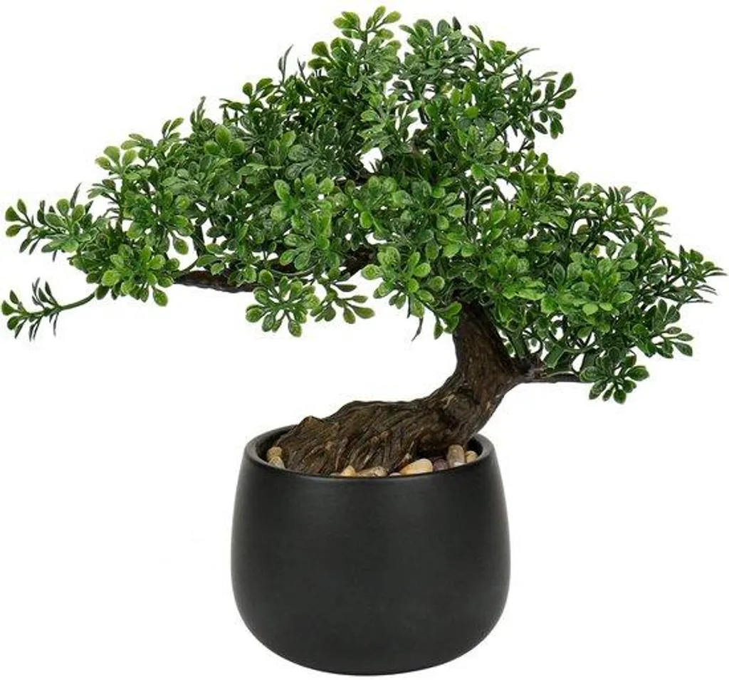 Décoration de salon : plante bonsaï 25 cm en céramique sans entretien