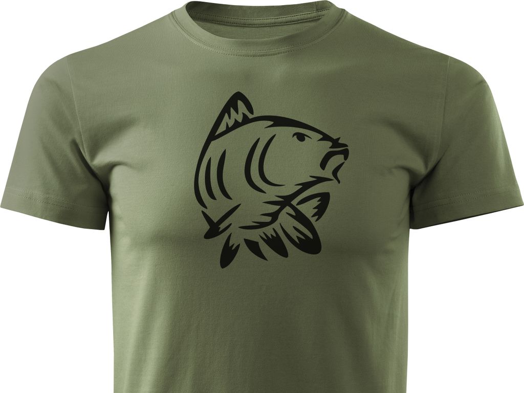 HUNT-G61 T-shirt für Angler Herren aus Baumwolle - Grün, Produktbild 