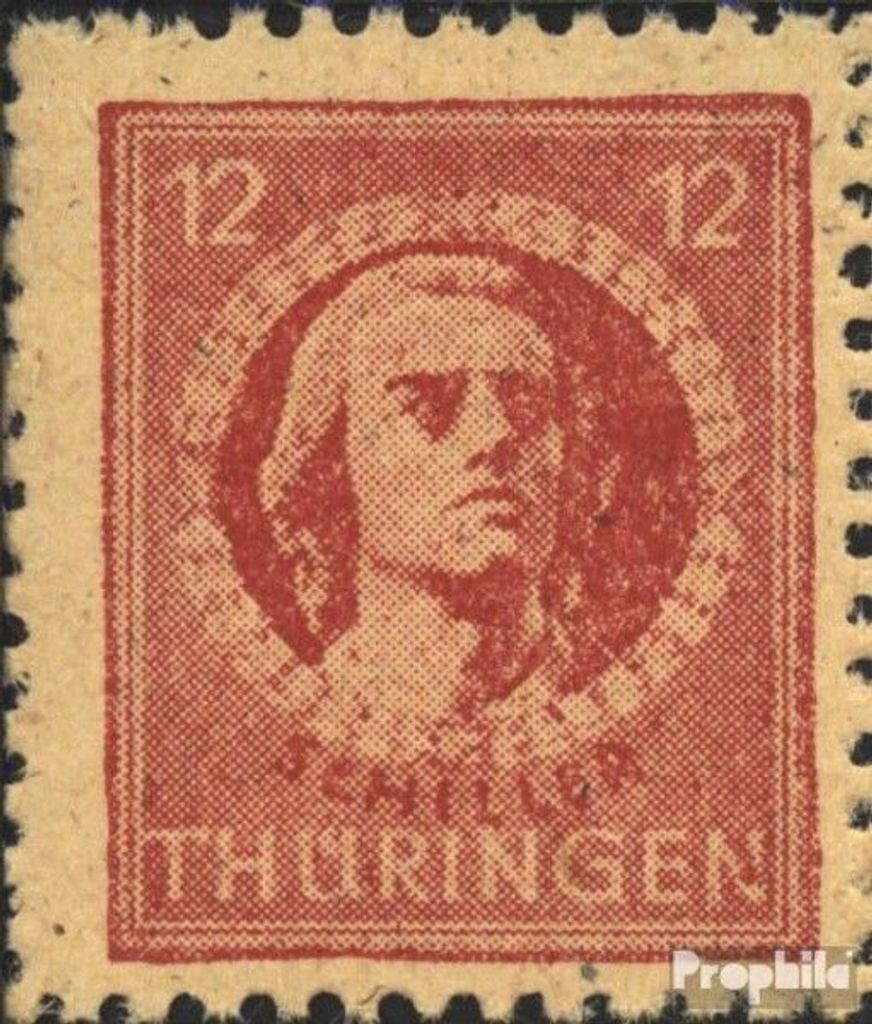 Briefmarken Sowjetische Zone (All.Bes.) 1945 Mi 97V, roter Punkt im letzten N (Feld 90) postfrisch Thüringen