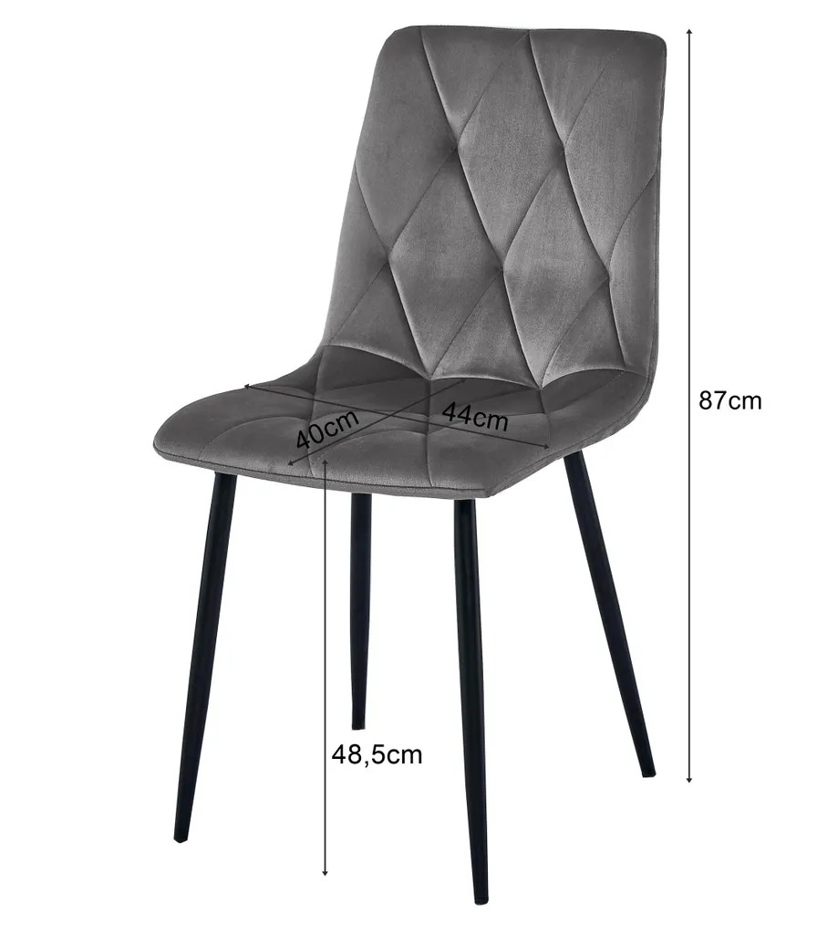 Sedie LIBRA Grigio Scuro: Set 3 Sedute in Legno per Living Moderno - 7