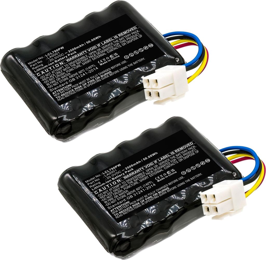 CELLONIC 2x Akku für Werkzeug Kompatibel mit Landxcape LX790, LX796, Kompatibel mit Worx Landroid S300, WA3230 - (2500mAh , 20V)