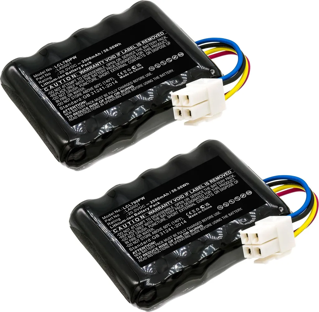 Batterie 2x 2500mAh 20V per Landxcape LX97 LX790i Ferrex 800m2