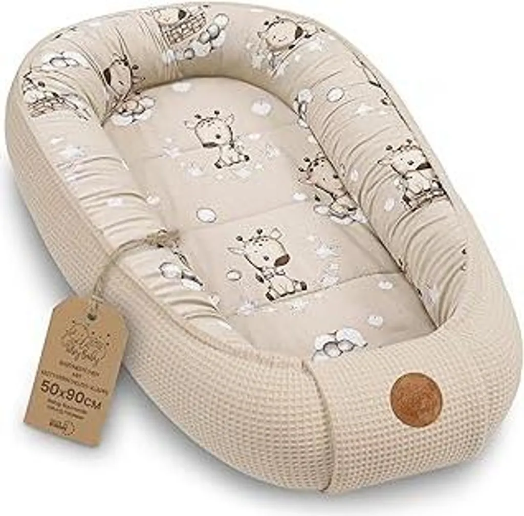 Nido Neonato Cotone Naturale 50x90 cm | Giraffe Fatto a Mano