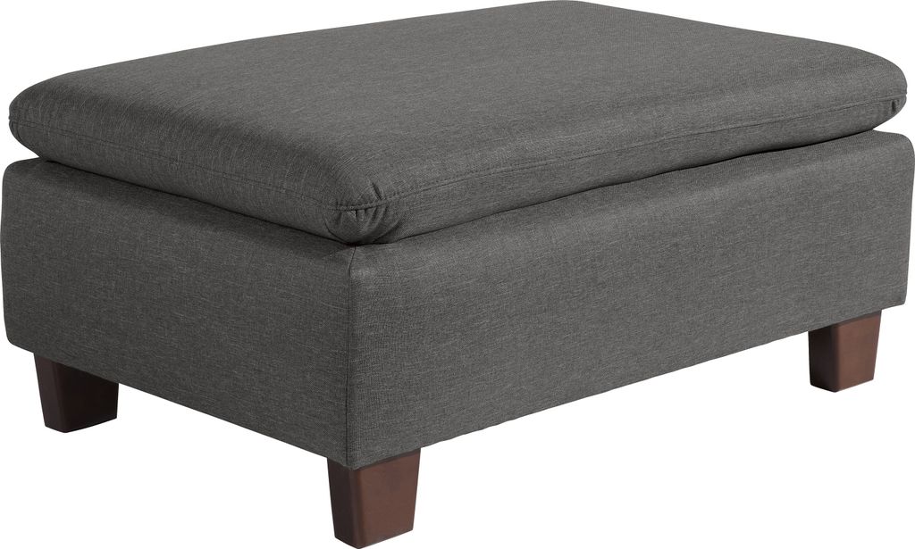 Max Winzer Hocker Aaron - Flachgewebe anthrazit - Maße: 90 x 60 x 43 cm