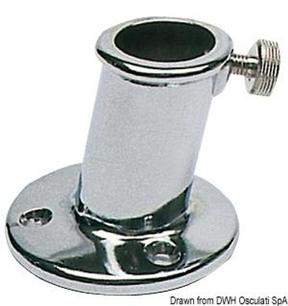 Vlaggenmastbevestiging, verchroomd messing, Ø 20 mm, Productafbeelding 