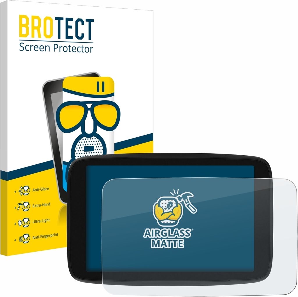 BROTECT Entspiegelungs Schutzglas für TomTom Go Navigator 6 PKW-Navigationsgerät Schutzfolie Panzer Folie Glas Display Schutz matt