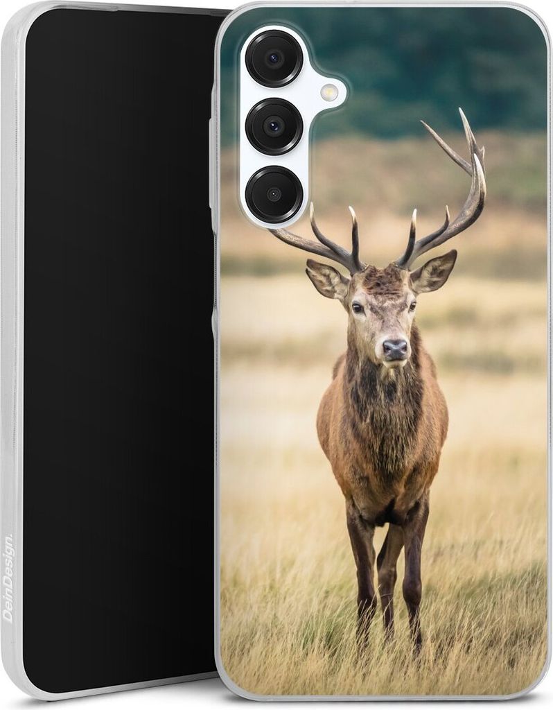 DeinDesign Slim Hülle für Samsung Galaxy A16 5G Silikon Case Ultra Dünn Handyhülle Hirsch Wald Wiese