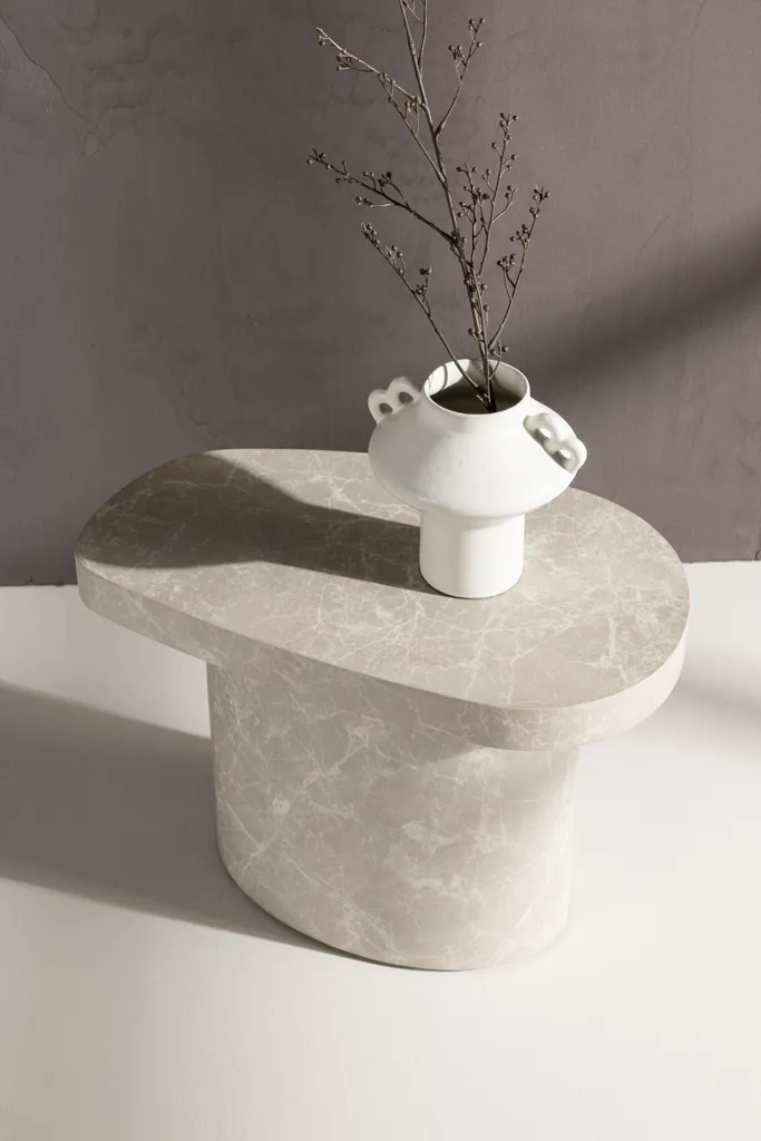 Båstad table d'angle gris clair - Table d'appoint moderne pour salon - 10