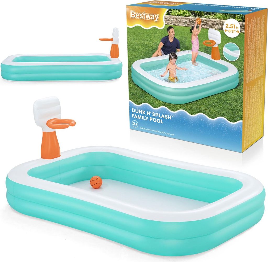 Bestway® Family Pool Dunk N' Splash™ mit Basketballkorb 251 Produktbild 
