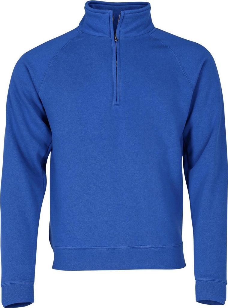 Fruit of the Loom Premium Zip Neck Sweat ,Farbe: royal ,Größe: S