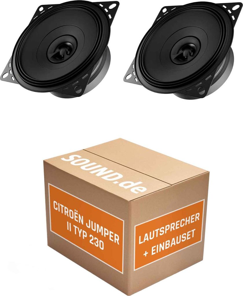 Lautsprecher Boxen Einbaupaket Armaturenbrett Audison APX 4 passend für Citroën Jumper II | 2x Tief-Mitteltöner mit integriertem Hochtöner 120W...
