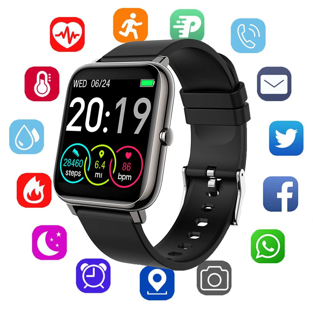 Bluetooth Smartwatch Fitness Armband Fitnesstracker Uhr Sportuhr Wasserresistent 