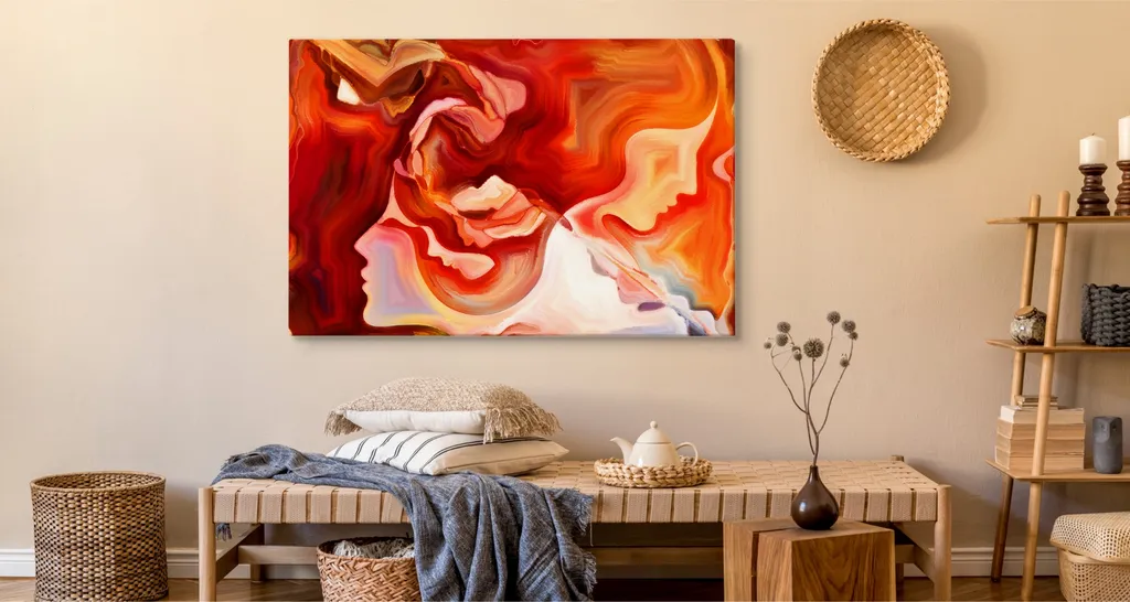 Carta da Parati su Tela 120x80 XXL Astratto Donna | Stampa d'Arte Lux - 2