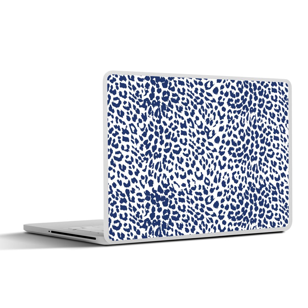 MuchoWow Laptop Aufkleber Sticker Cover Tiermuster - Blau - Panther 31x22.5 cm - Laptop-Deko