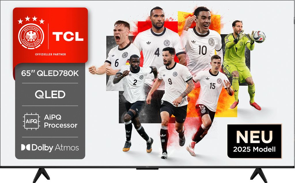 TCL 65QLED780K, 165,1 cm (65"), 3840 x 2160 Pixel, 4K Ultra HD, QLED Pro, Smart-TV, Schwarz