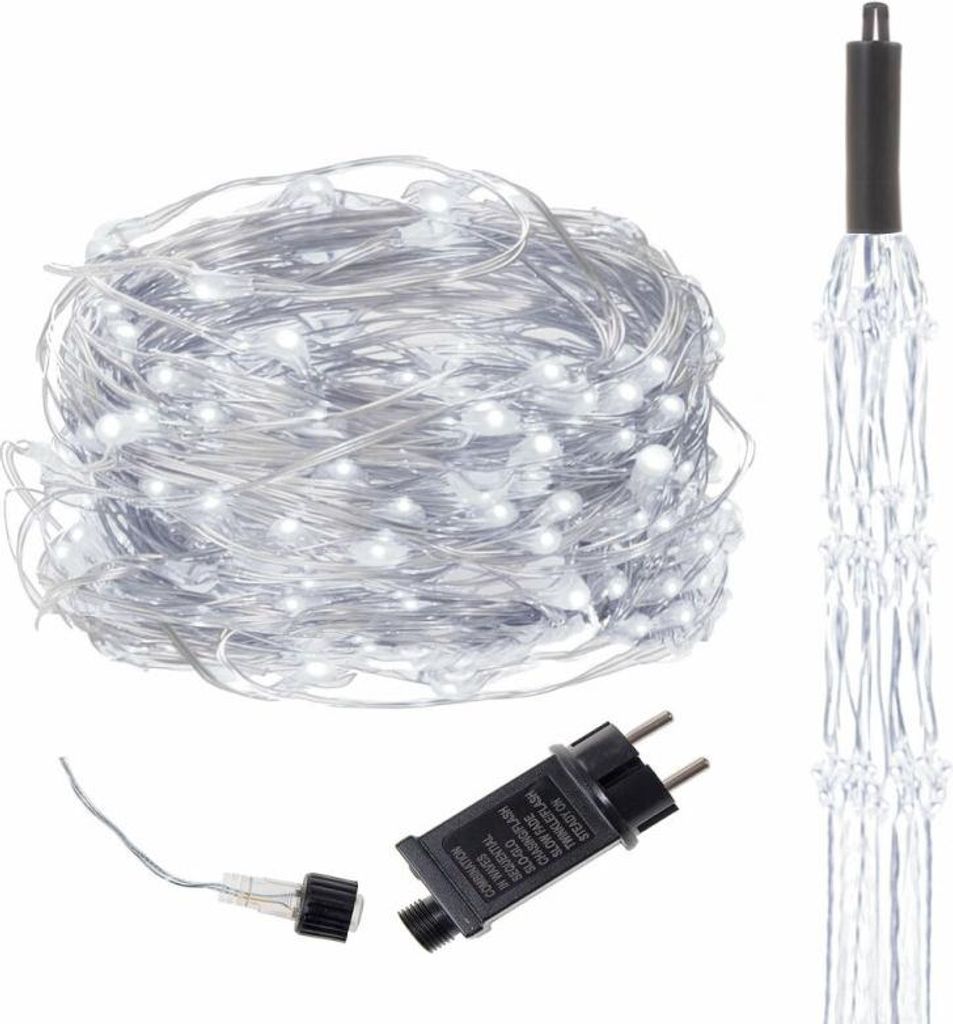 LED Nano Vodopád - 2m, 300LED, 8 funkcí, IP44, studená bílá Obrázek produktu 