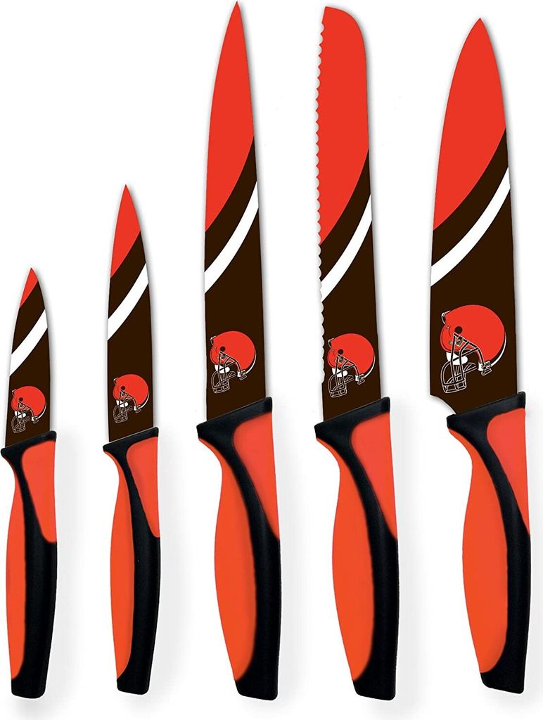 NFL Cleveland Browns Küchenmesser 5-teilig Set Football Messer Set Barbecue