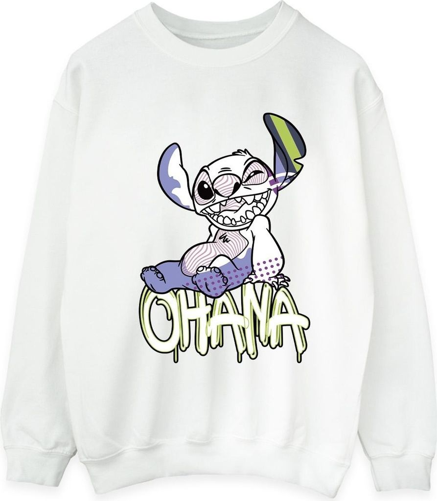 Disney - "Ohana" Sweatshirt für Herren BI31242 (S) (Weiß) Produktbild 