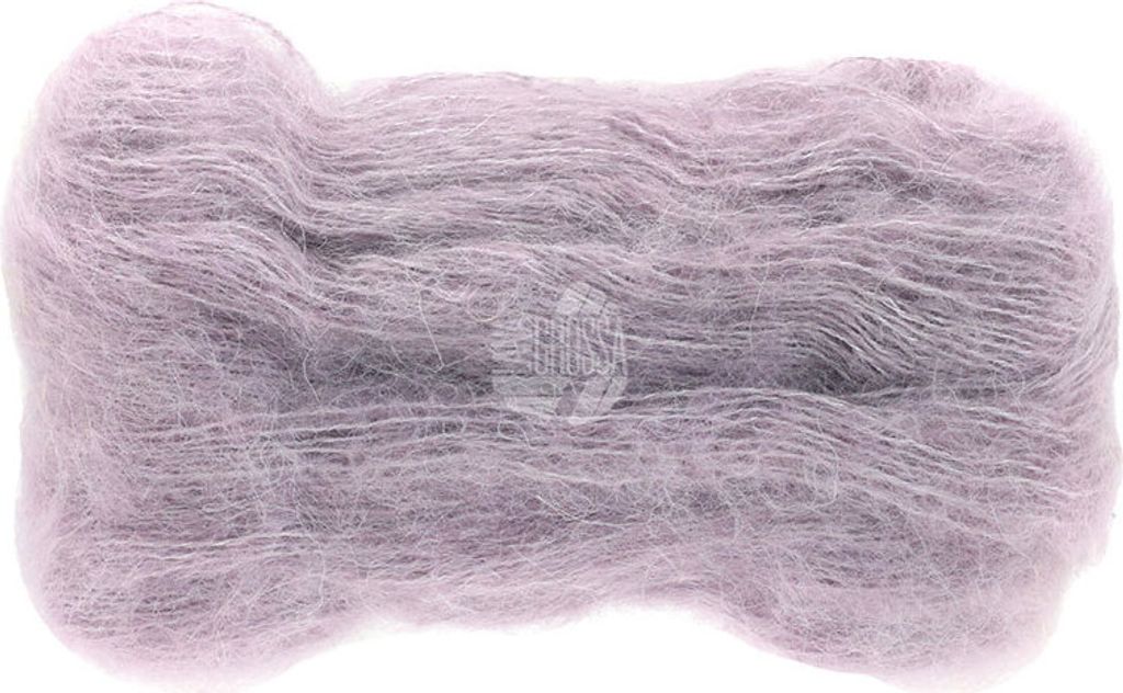A single skein of yarn on a white background.