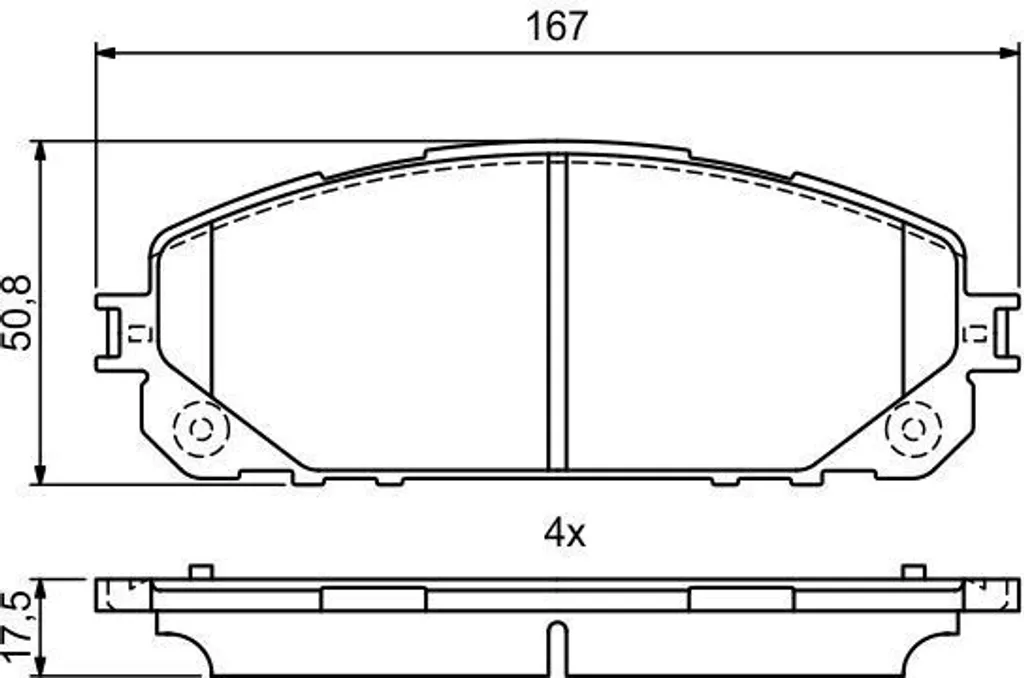 Plaquettes de frein Bosch 0986495404 haute endurance Cherokee KL 68212