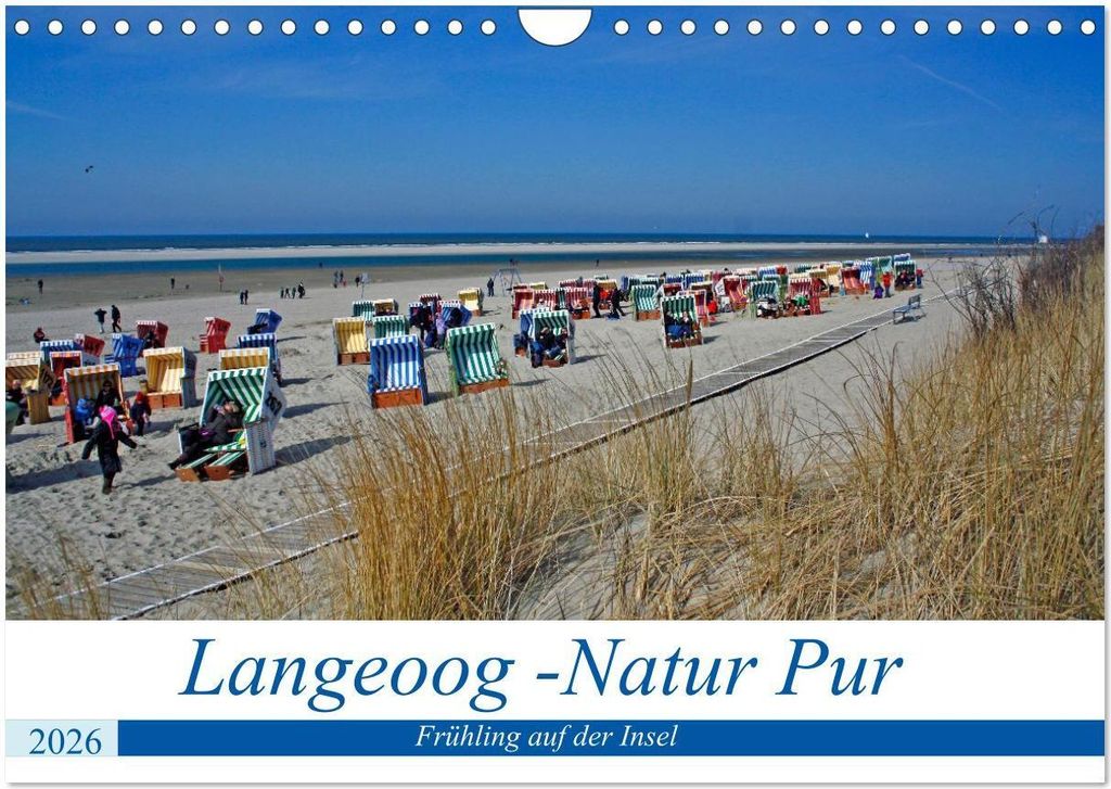 Langeoog - Natur Pur (Wandkalender 2026 DIN A4 quer), CALVENDO Monatskalender