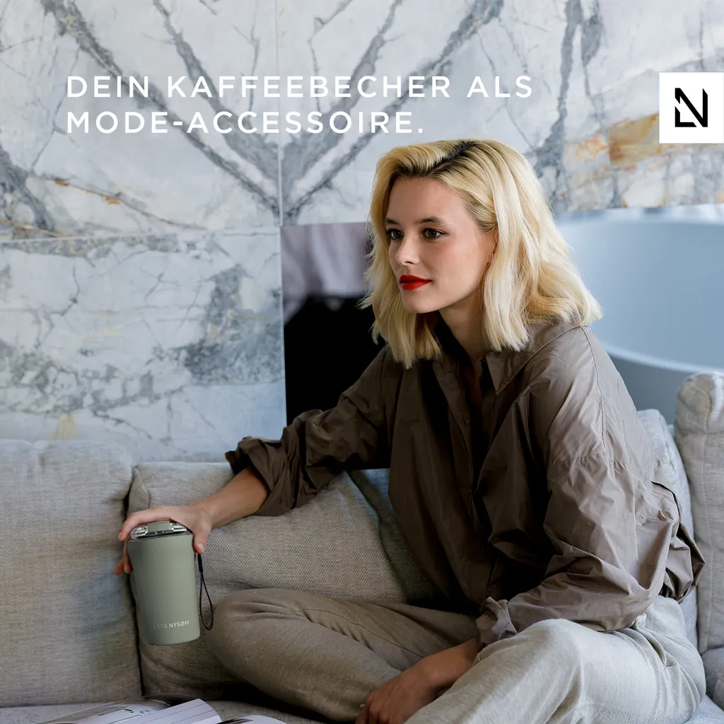 LARS NYSØM Tazza da Viaggio Sage 0.38L: Sostenibile e Isolata - 5