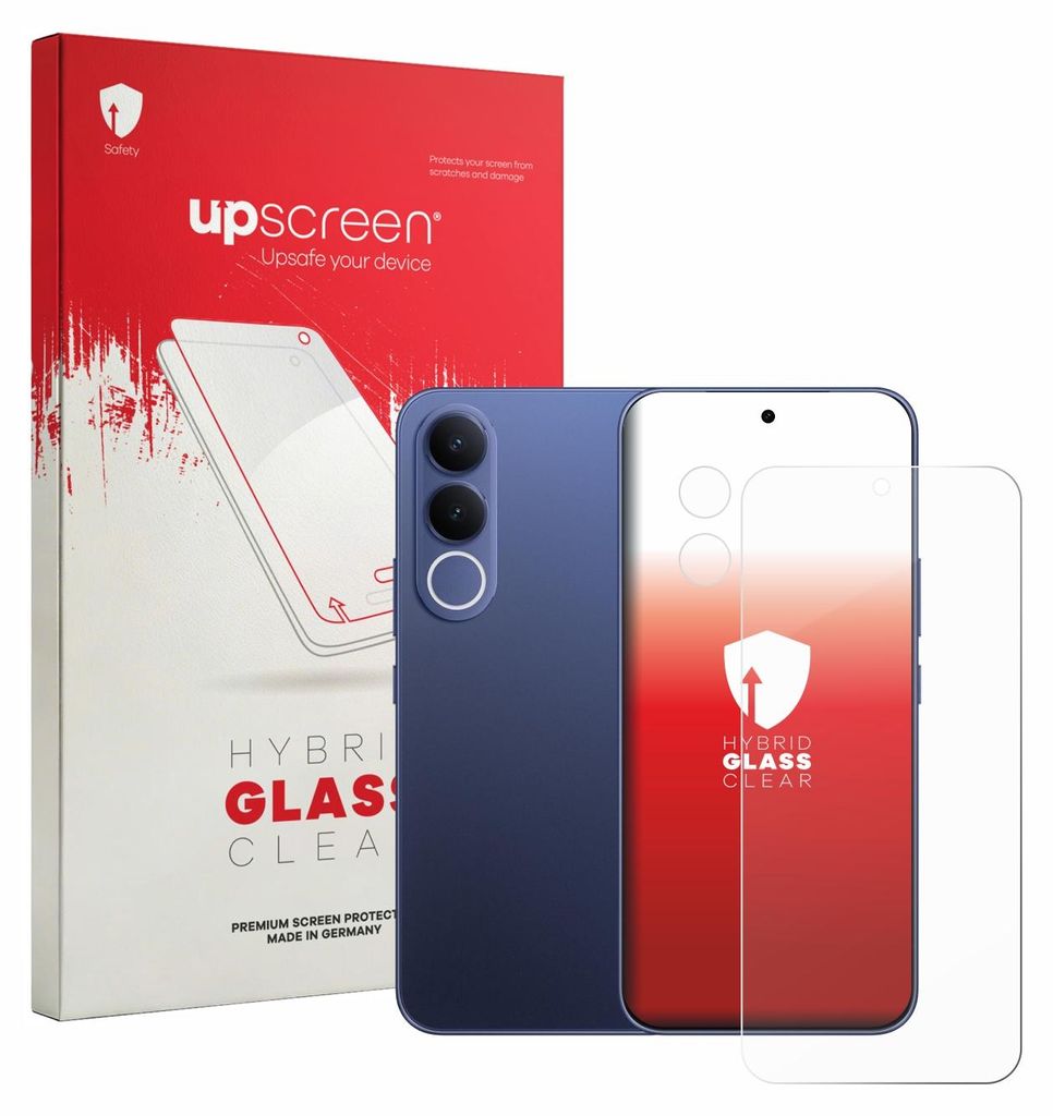 upscreen Schutzglas für Vivo V70 FE (Display+Kamera) Schutzfolie Panzer Folie Glas Display Schutz klar