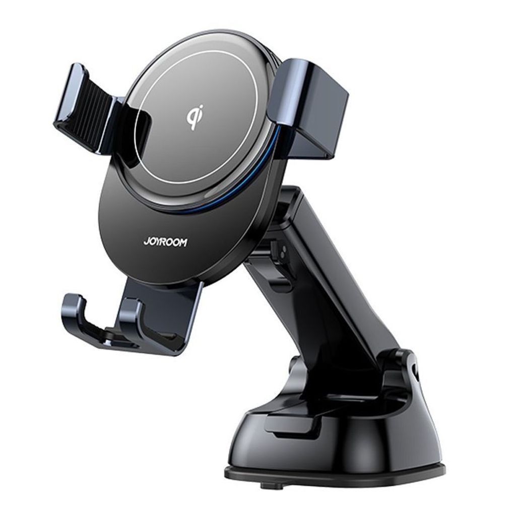 Joyroom Qi Wireless 15 W AutoLadegerät Schwerkraft Handyhalter für Armaturenbrett kompatibel mit Smartphones in grau