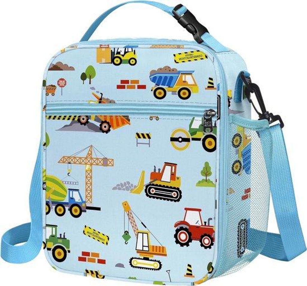 Kinderporträt-Kühlbox "Blue Spark" - Große, tragbare und wasserdichte Picknickkühlbox mit Trinkflaschenhalter für ausgelassene Outdoor-Abenteuer