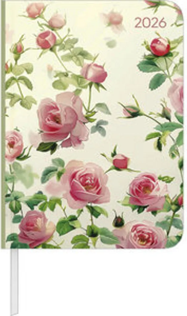 Agenda Journalier Roses 2026 Alpha Edition A6 - 352 Pages Day By Day