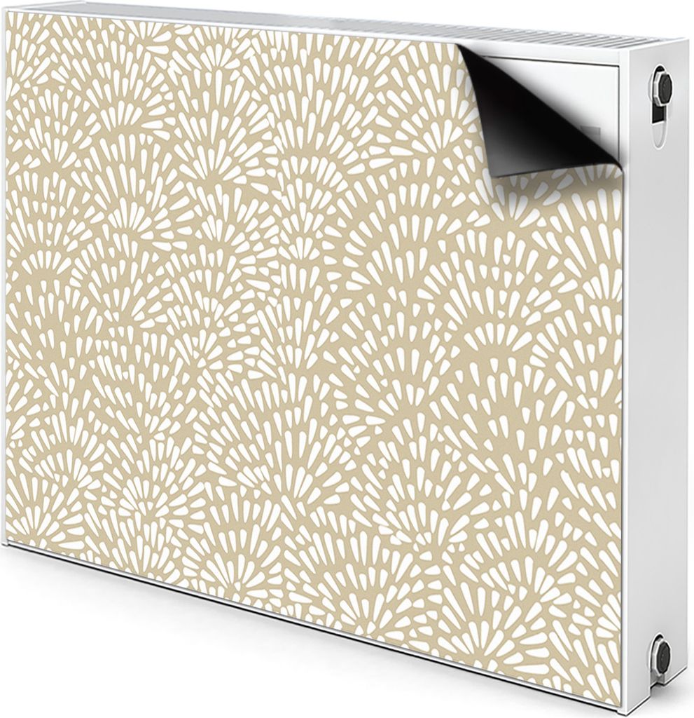 Magnet Radiator Magnet Mat Heizkörperverkleidung Heizkörper-Abdeckung Heizung 90x60 cm - Beige, Tränen, Boho
