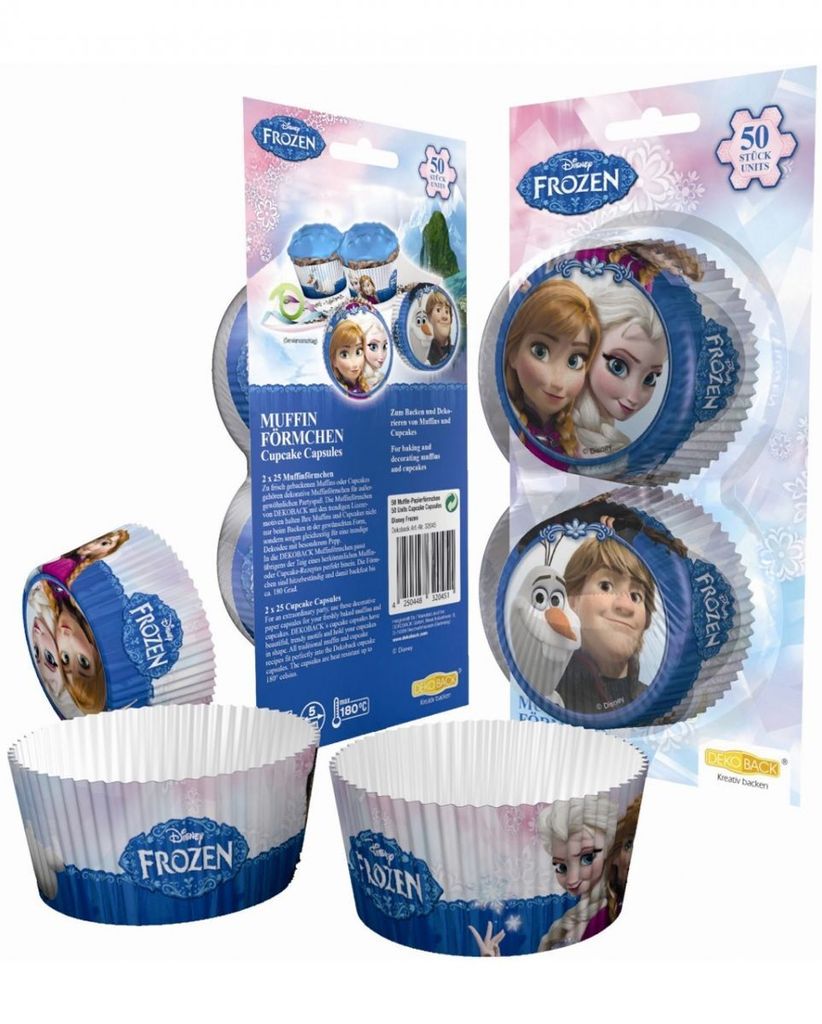 50 Disney Kindergeburtstags Muffin Papier-Förmchen "Frozen" Produktbild 
