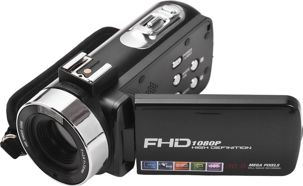 1080P digitale Videokamera, FHD-Camcorder, DV-Recorder, 30 MP, 18-facher digitaler Zoom, 3,0-Zoll-Bildschirm, unterstuetzt Autofokus, Gesichtserken...