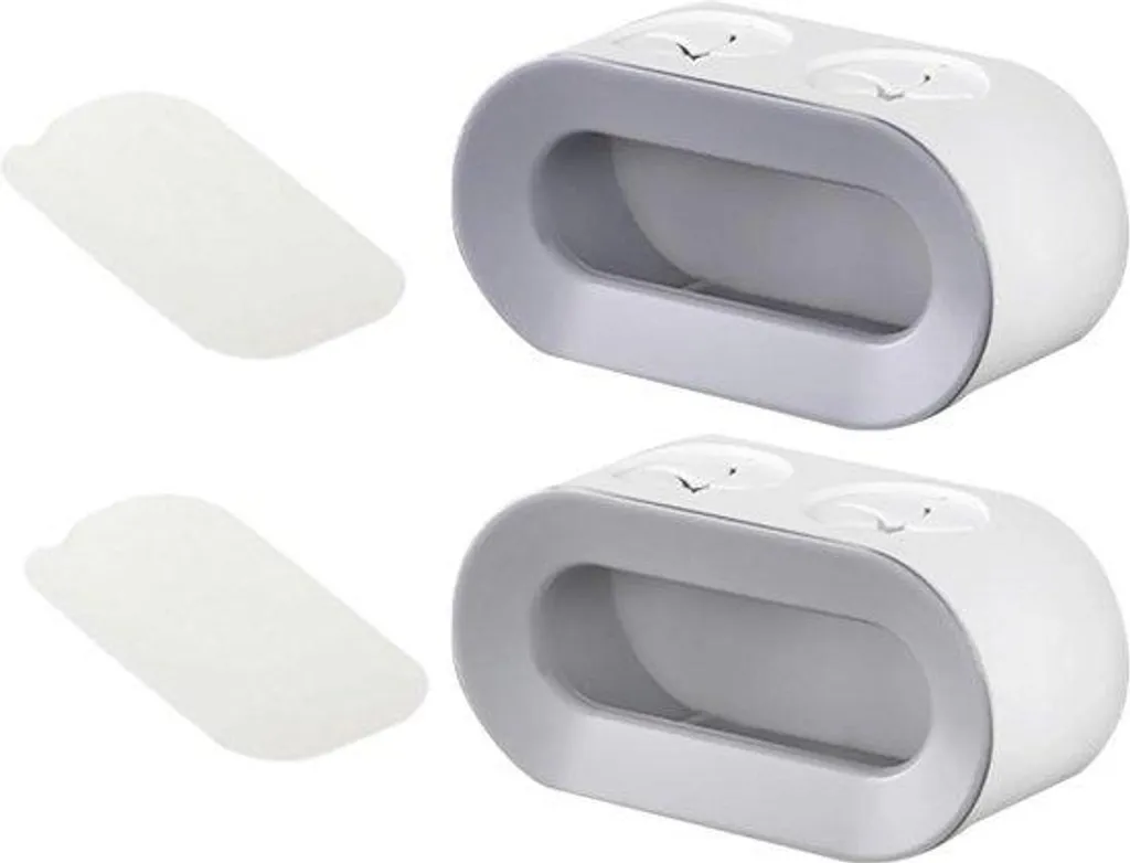 Organisateur mural gris pour brosse à dents électrique spécial gain place