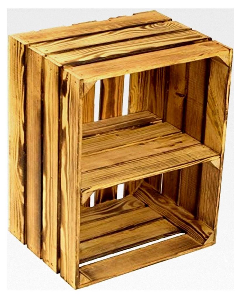 Geflammte massive Obstkiste 50x40x30cm aus dem Alten Land
