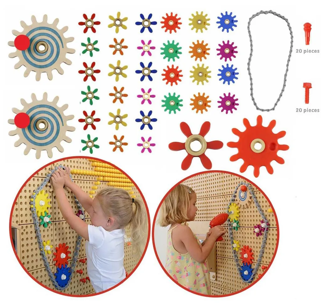 Activité murale éducative STEM : Créez votre mécanisme 79 pièces Pro