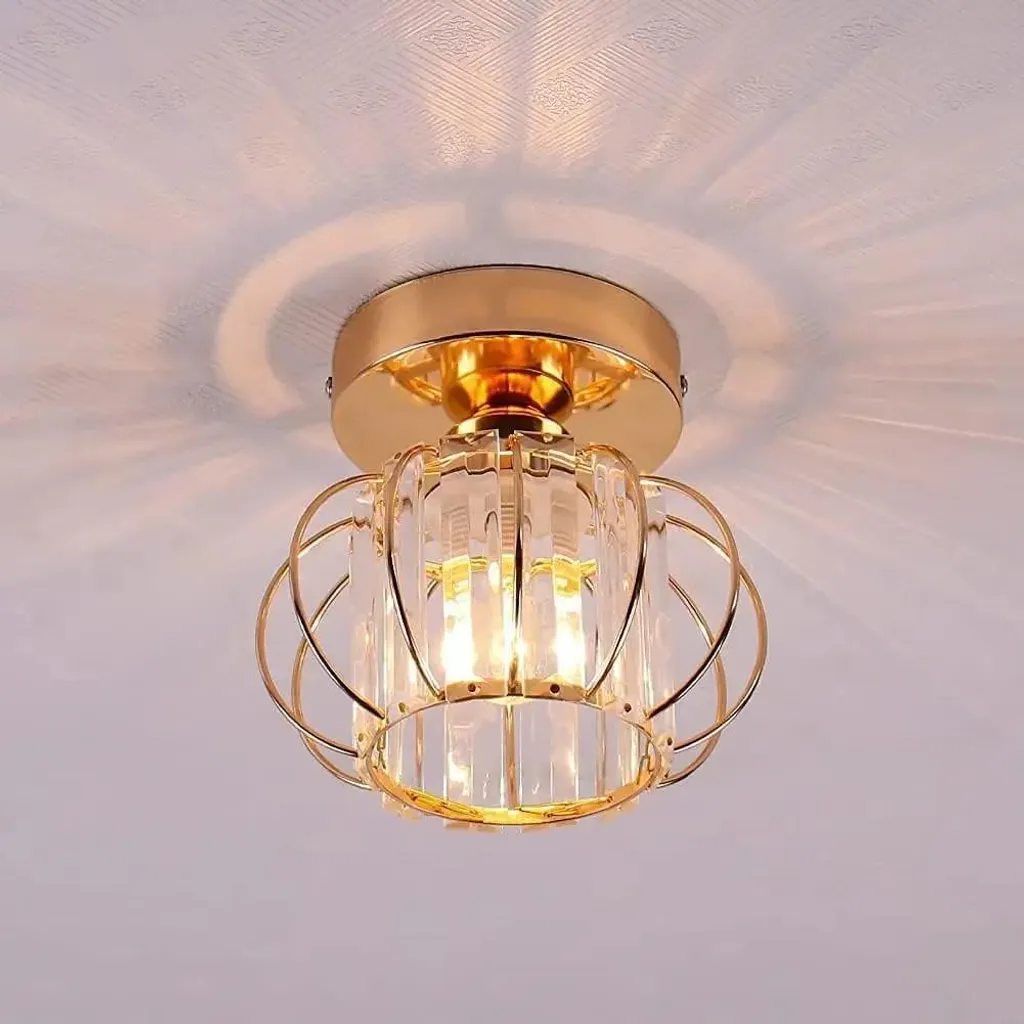 Plafonnier en cristal robuste anti-scintillement montage en saillie