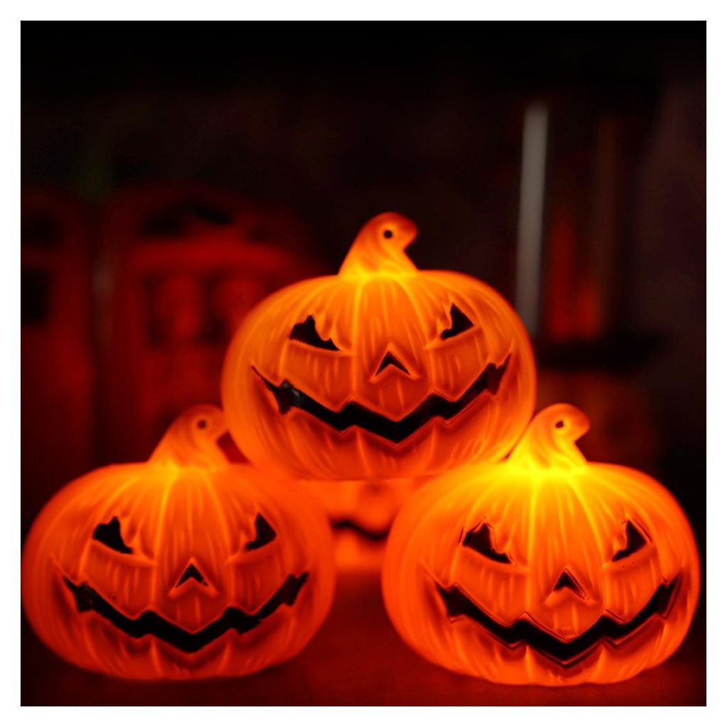 3X Halloween Dekoration Kürbis Tee Licht LED, hängende LED Produktbild 