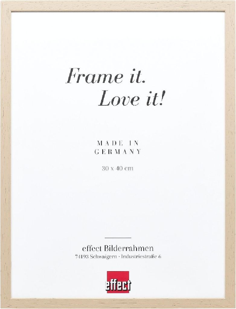 Effect Holzrahmen Profil 35 hellbraun 9x13 cm Normalglas