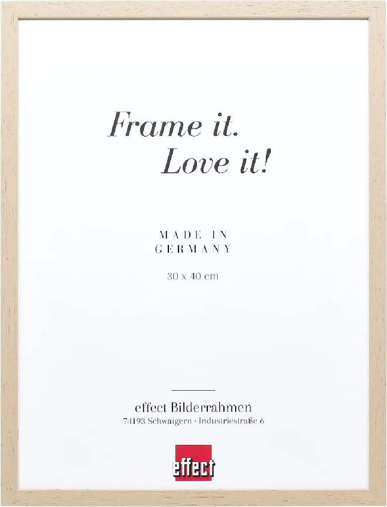 Cornice Legno Marrone Chiaro 10,5x14,8 Vetro Museo Design Italiano