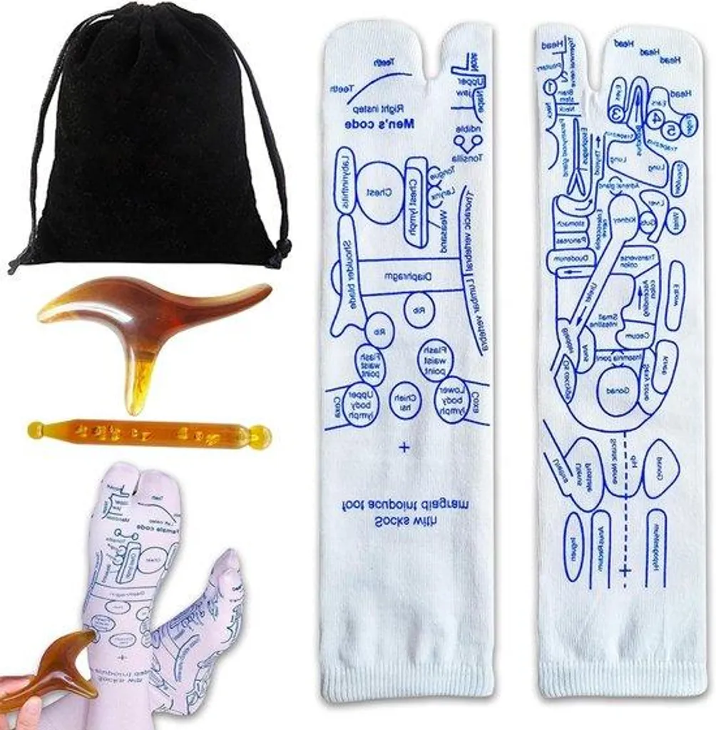 Chaussettes de massage d'acupression pour homme en coton doux 40-45