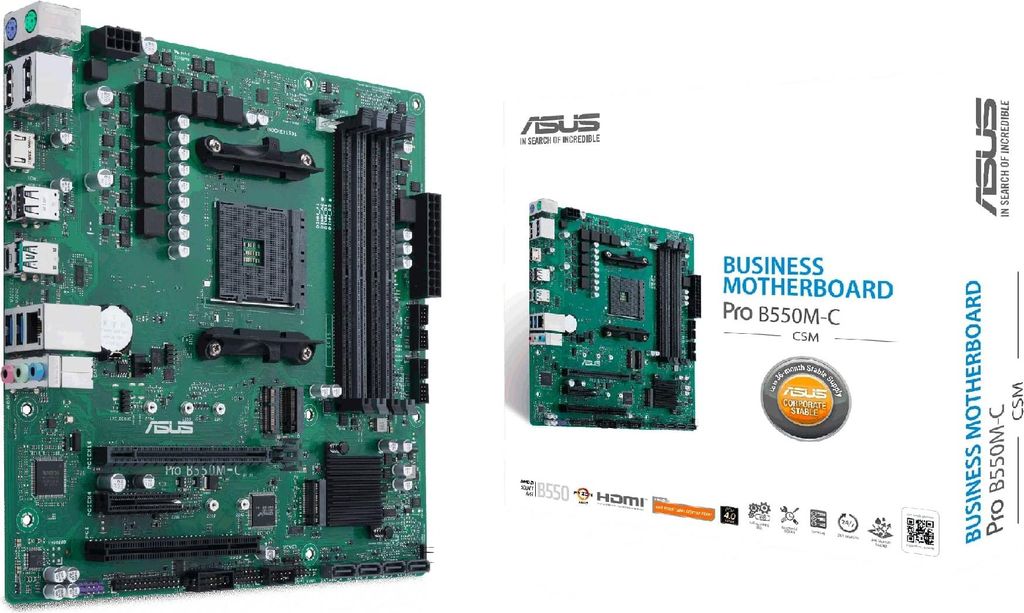 ASUS PRO B550M-C/CSM, Mainboard Produktbild 