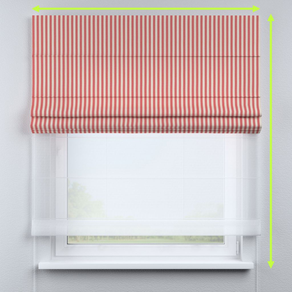 Dekoria Doppelraffrollo Duo, rot-ecru , 130 x 170 cm