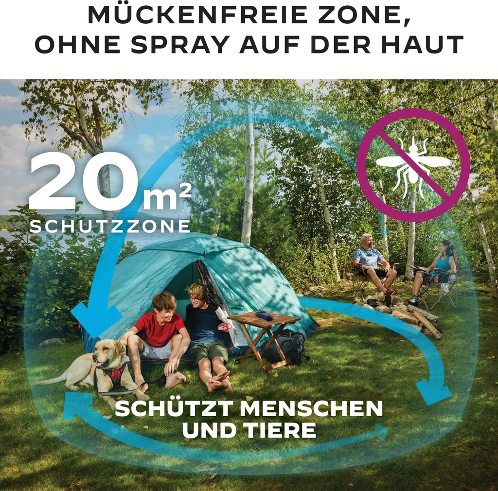 Stop aux moustiques : Thermacell Protect diffuseur sur pied crème 20m² - 6